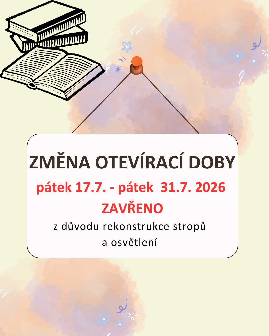 Knihovna uzavřena