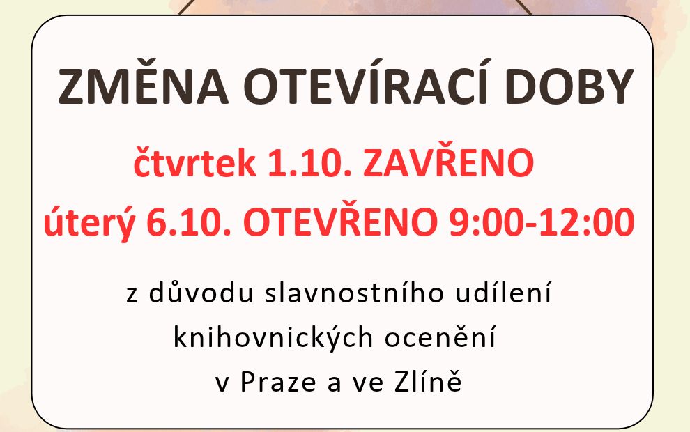 Knihovna uzavřena