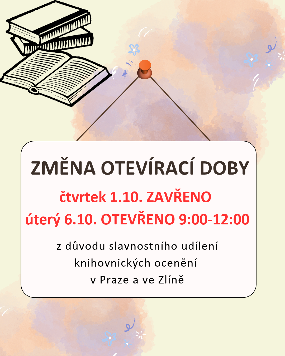 Knihovna uzavřena